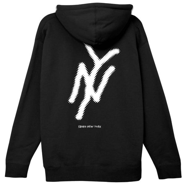 5Boro - NY Logo Hoodie - Black - KCDC Skateshop