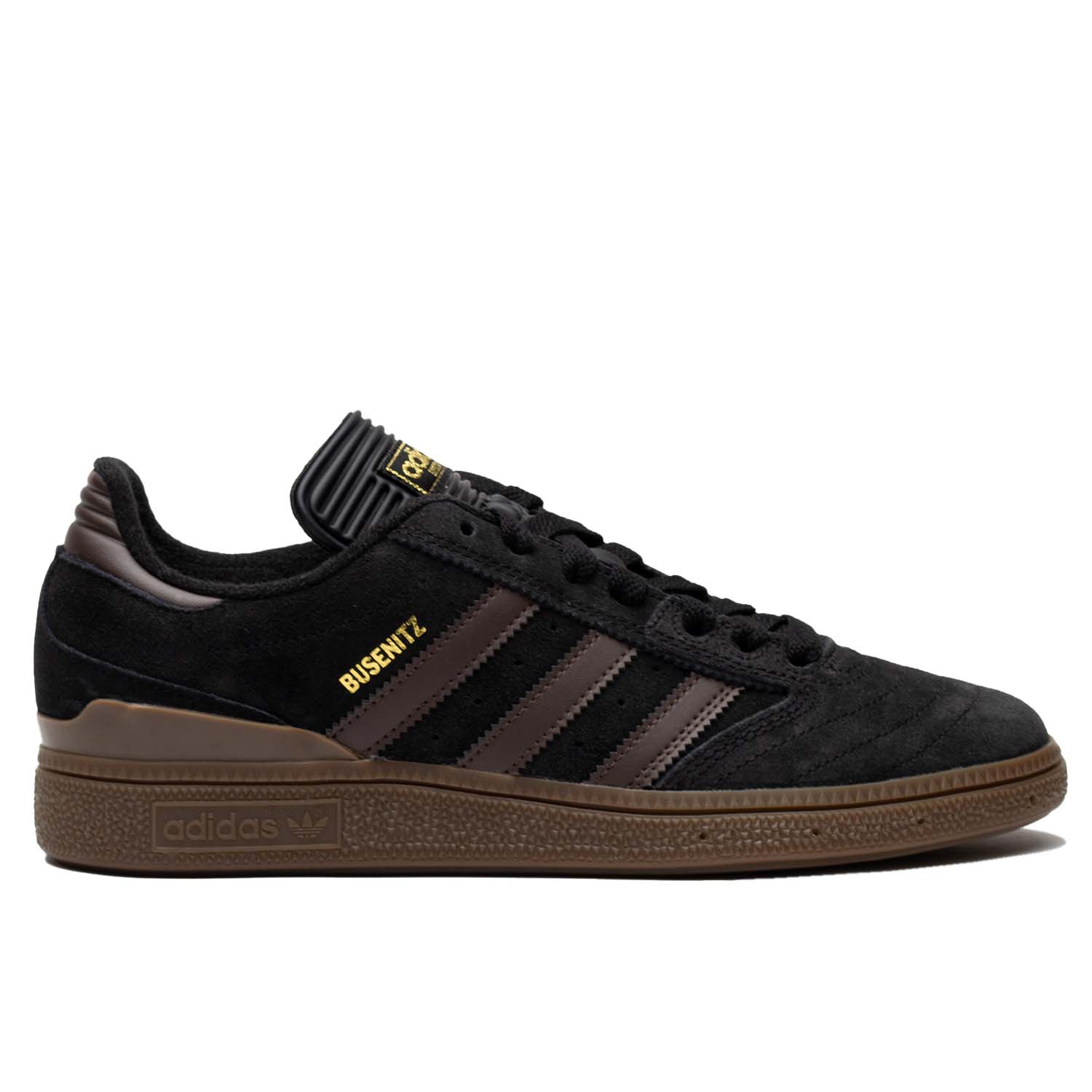  The adidas Action Sports and Dennis Busenitz partnership transforms the Copa Mundial football boot into reliable skate shoes, featuring a sturdy upper, cupsole construction, Geofit collar, brown gum sole, brown adidas stripes and heel detail, and black suede, ideal for Dennis' versatile skateboarding style.
