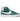 Nike Green suede high top skateboarding shoe with white Nike swoosh, white laces, and white sole.