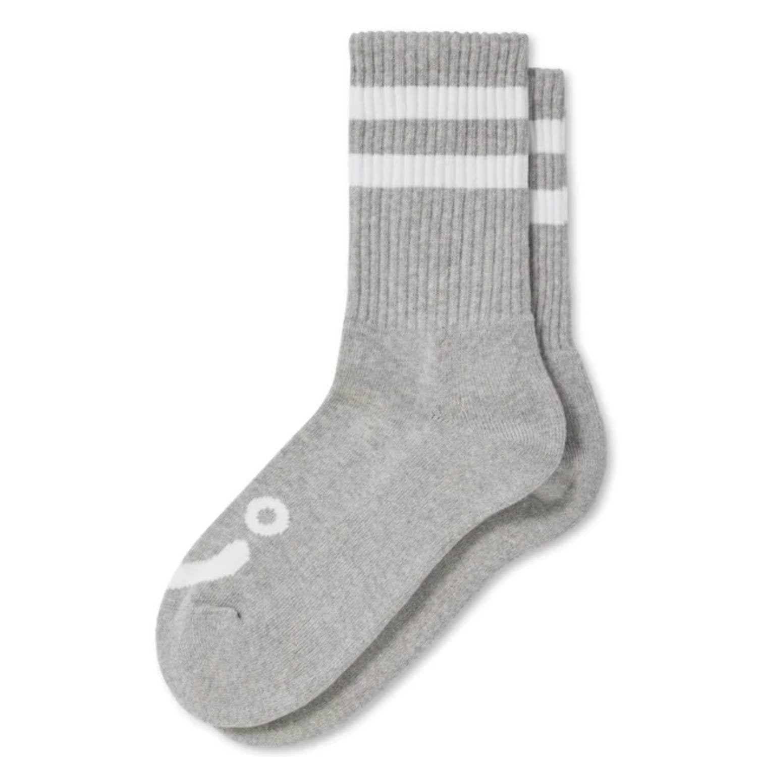 Polar - Happy Sad Rib Socks - Grey