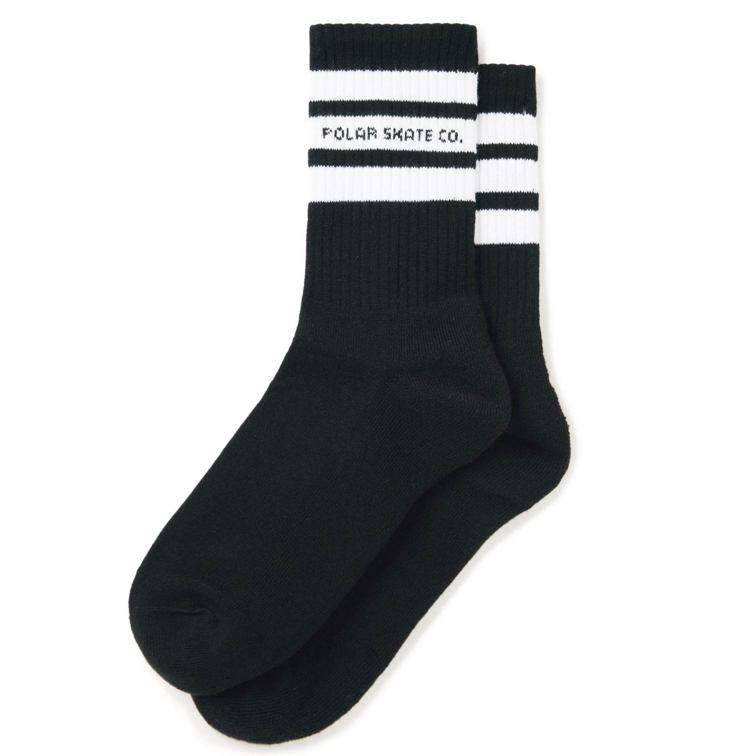 Polar - Fat Stripe Rib Socks - Black