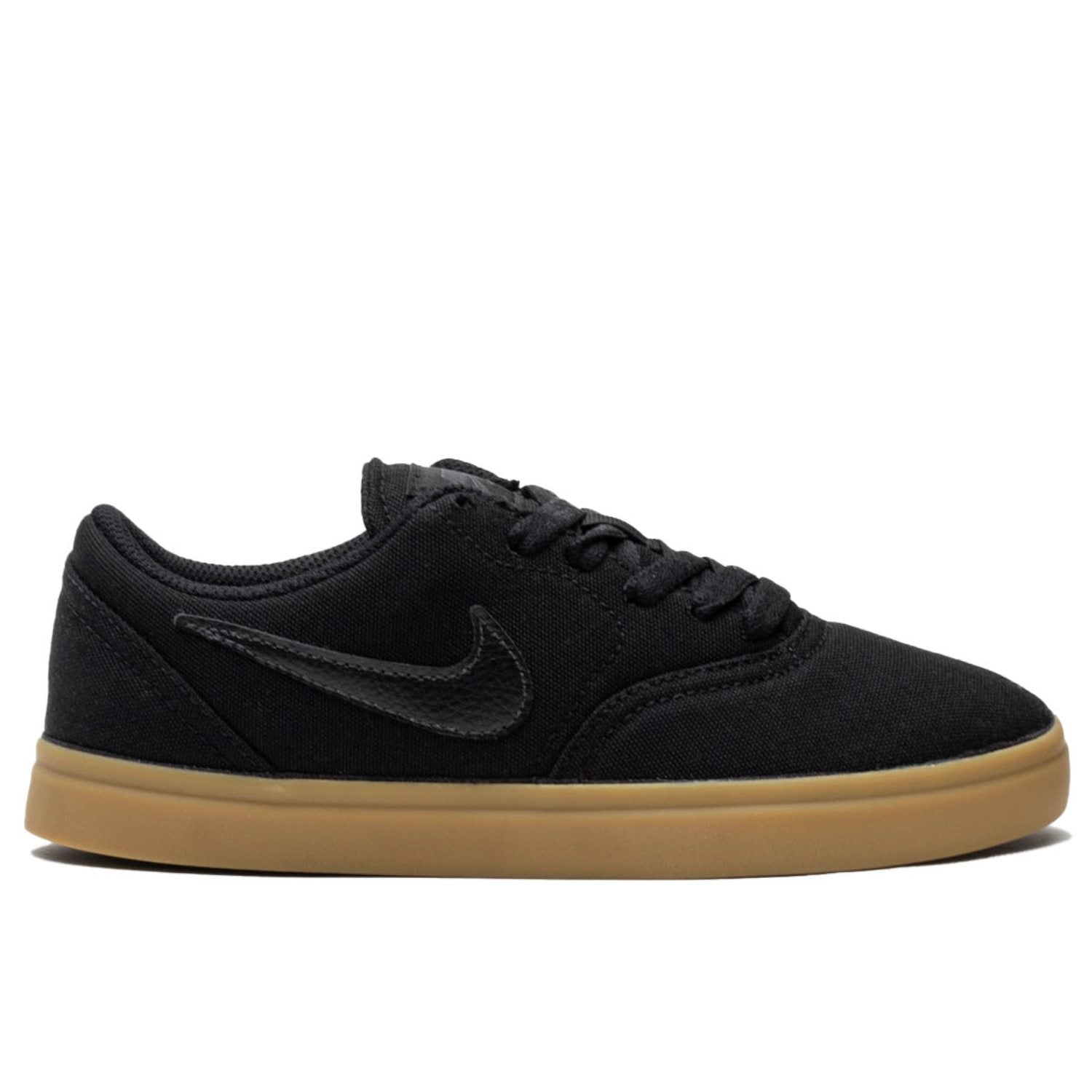 Nike SB - Check Canvas (GS) - 905373-006 black with gum sole youth skate shoe footwear