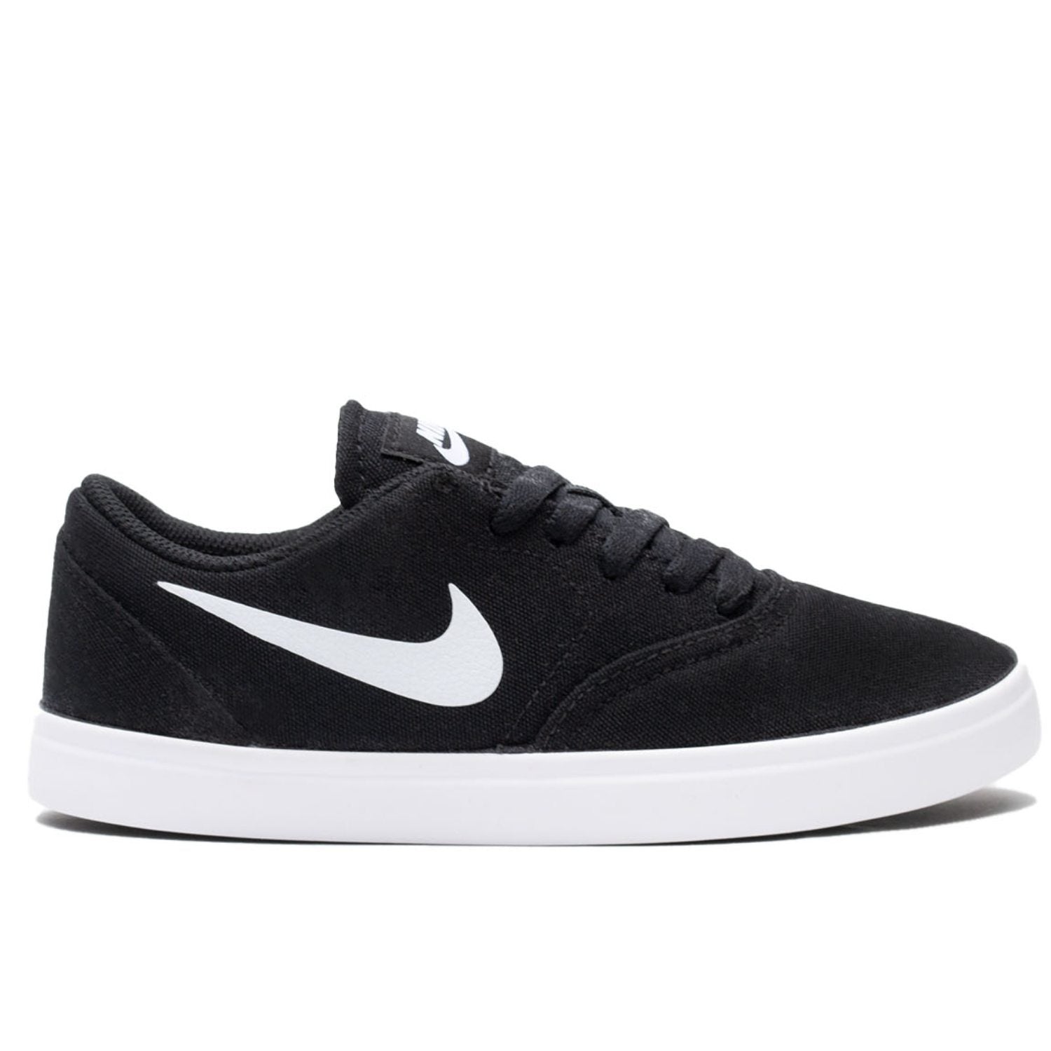 Nike SB - Check Canvas (Grade School) - 905373-003 Black with white sole youth skate shoe footwear