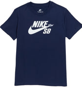 Nike SB - Big Kids' SB Logo Tee - FN9673-444 Navy Blue Youth Sizes