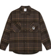 Polar - Mike Long Sleeve Flannel Shirt - Brown/Mauve