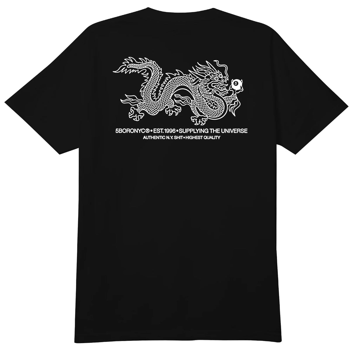 5Boro - Dragon Supply Tee - Black/White