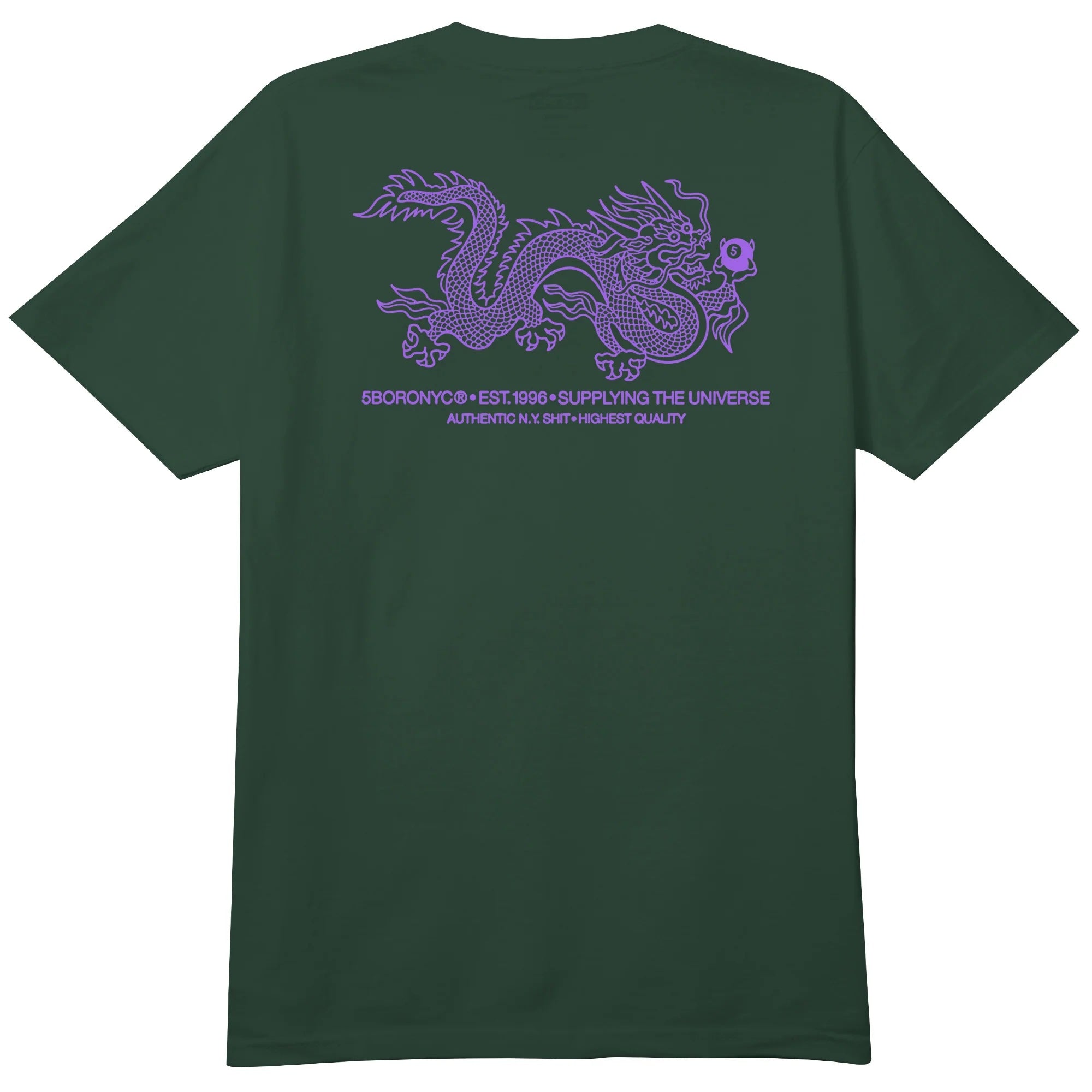 5Boro - Dragon Supply Tee - Forest Green/Lavender