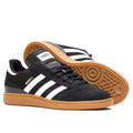 Adidas - Busenitz - Black suede shoe with white stripes and brown gum sole