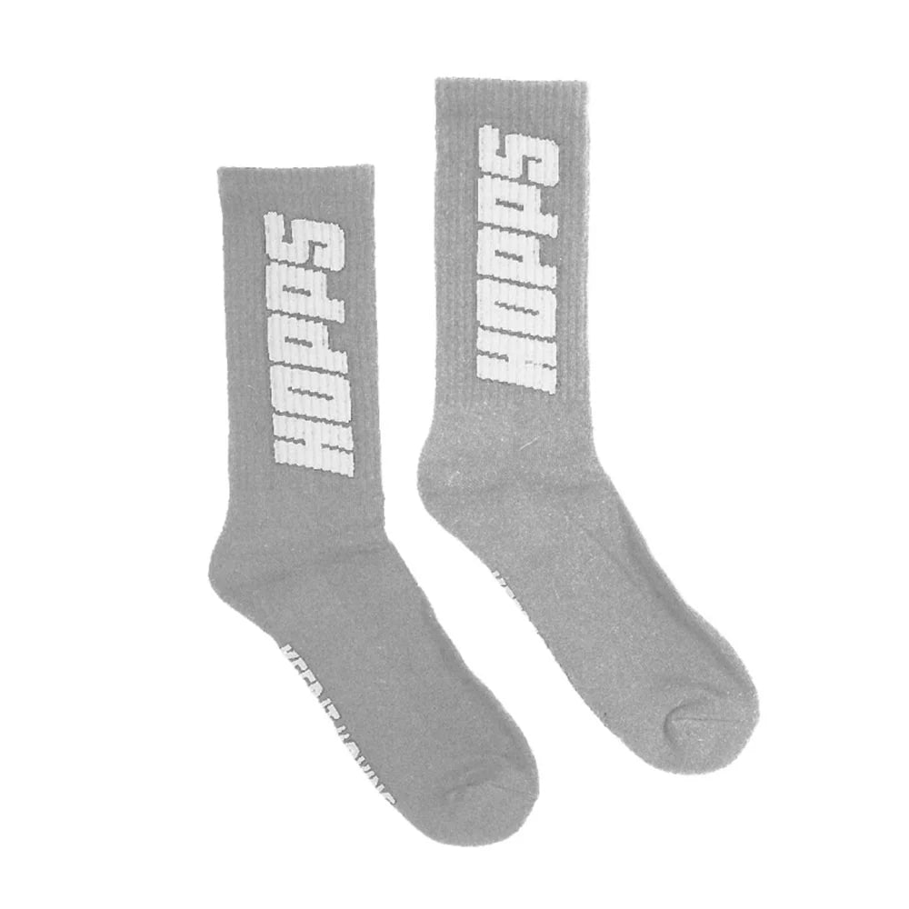 Hopps Skateboarding - BIGHOPPS Socks - Heather Grey/White - KCDC Skateshop