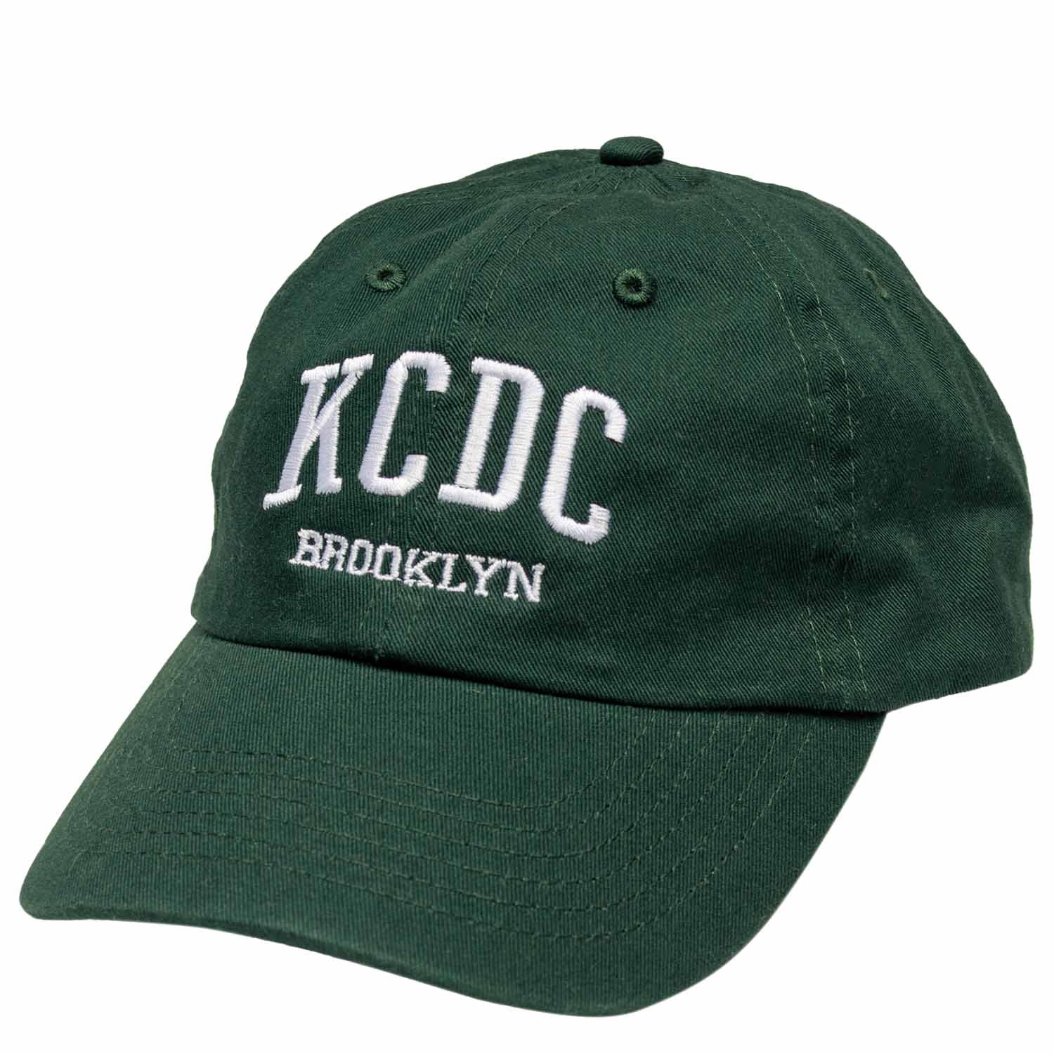 KCDC Varsity Bio-Washed Classic Dad Hat - Forest Green