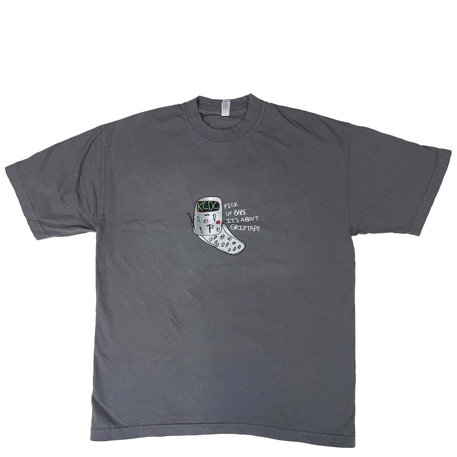 KCDC Skateshop Cellphone Tee Charcoal Grey by Jacob Campbell