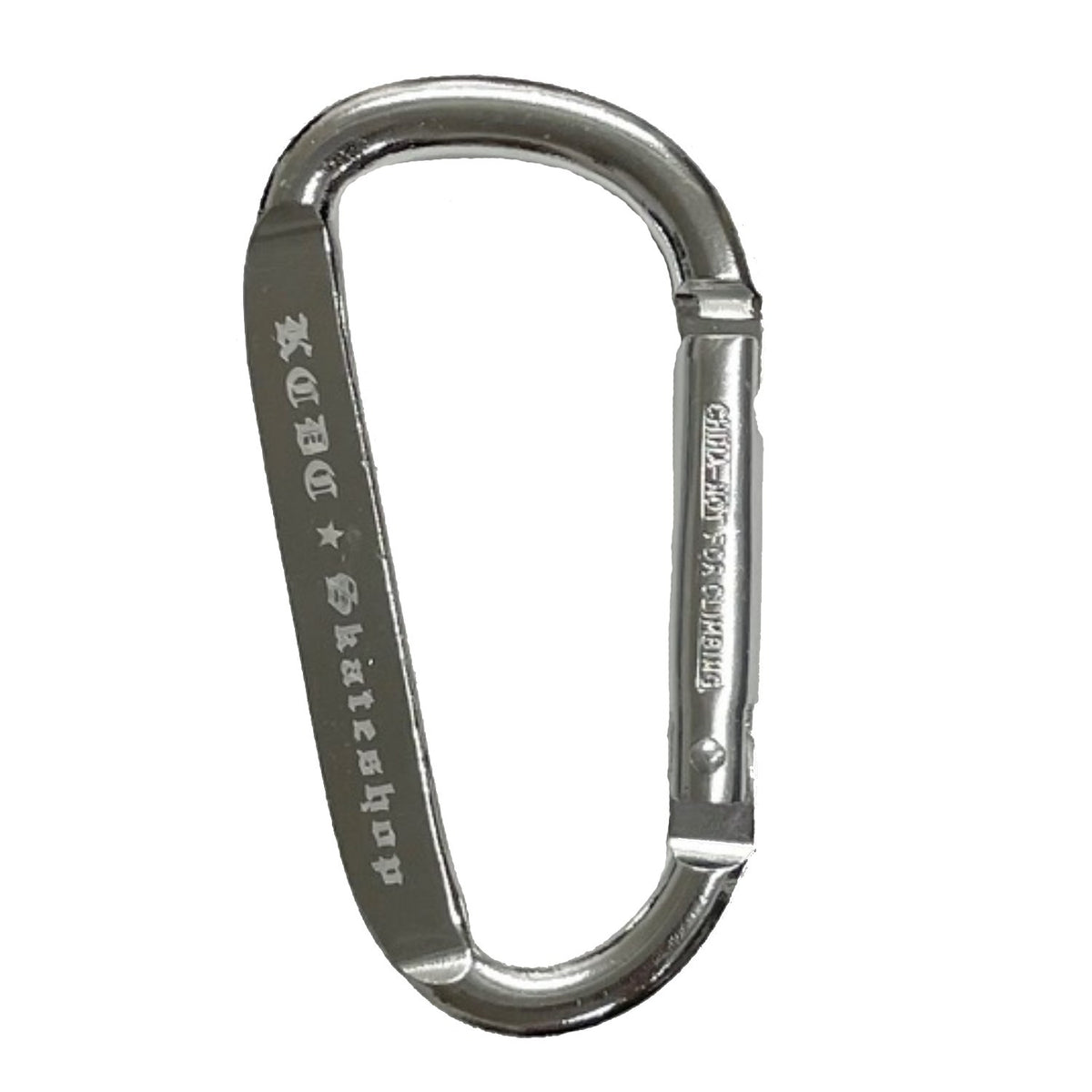 80mm Custom KCDC Skateshop Carabiner Silver Not for Climbing Accessory