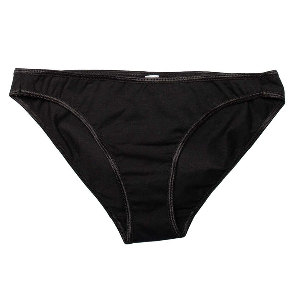 Essentials Women's Cotton Bikini Panties 10-Pack - 95% Cotton Stretch Briefs Black Large