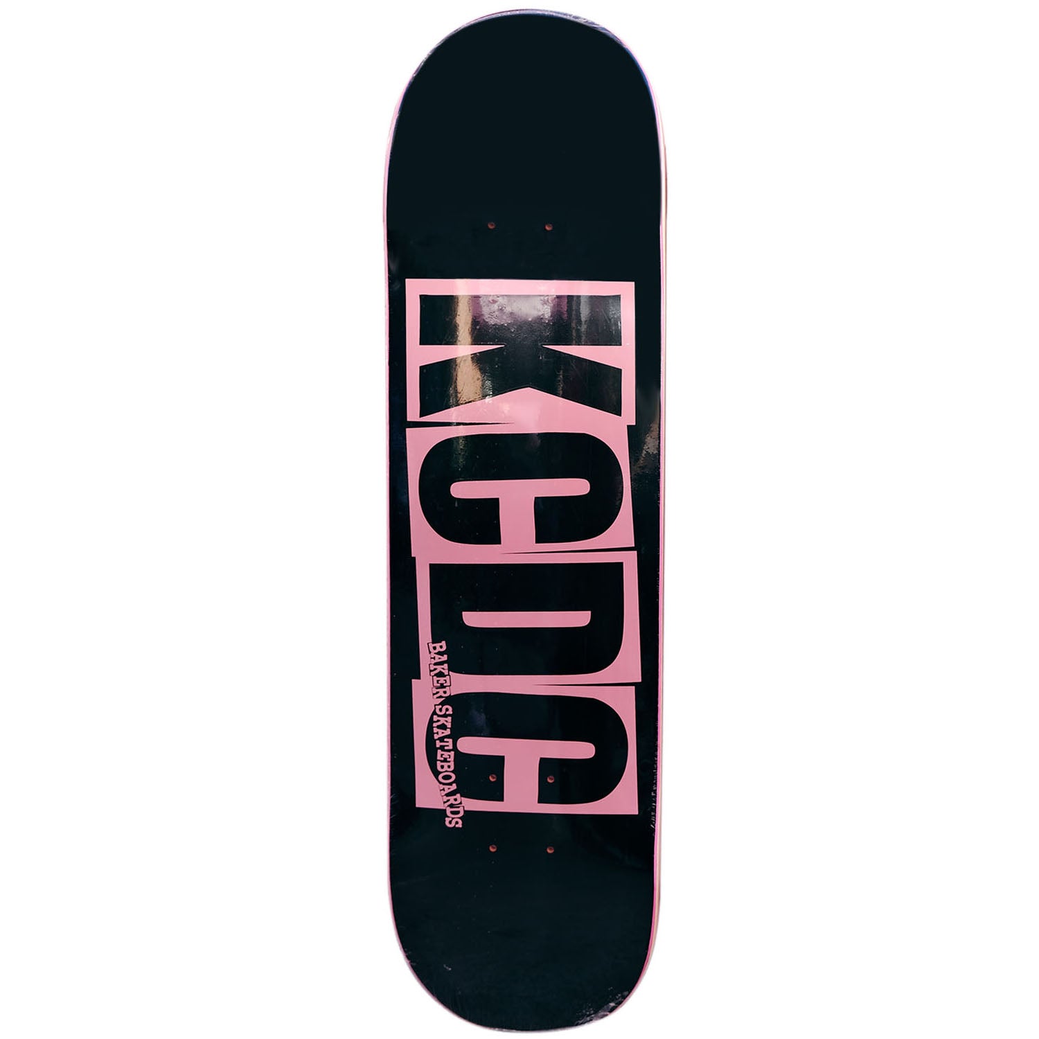 KCDC Skateshop, baker skateboards, black skateboard, pink skateboard