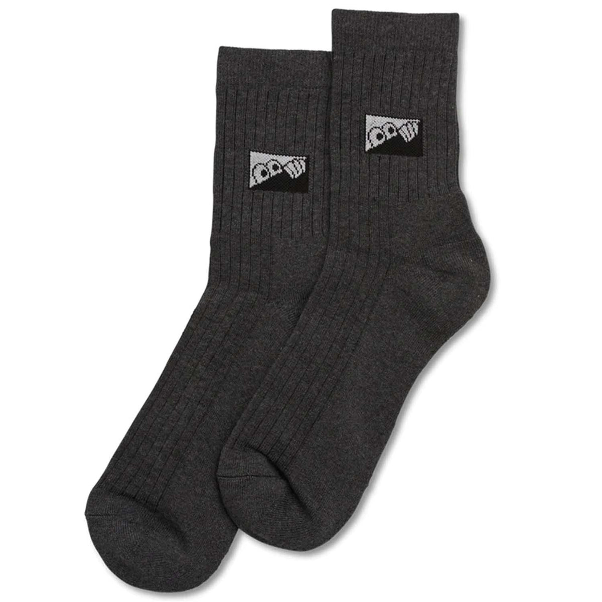 Last Resort Heel Tab Dress Socks - Grey Melange
