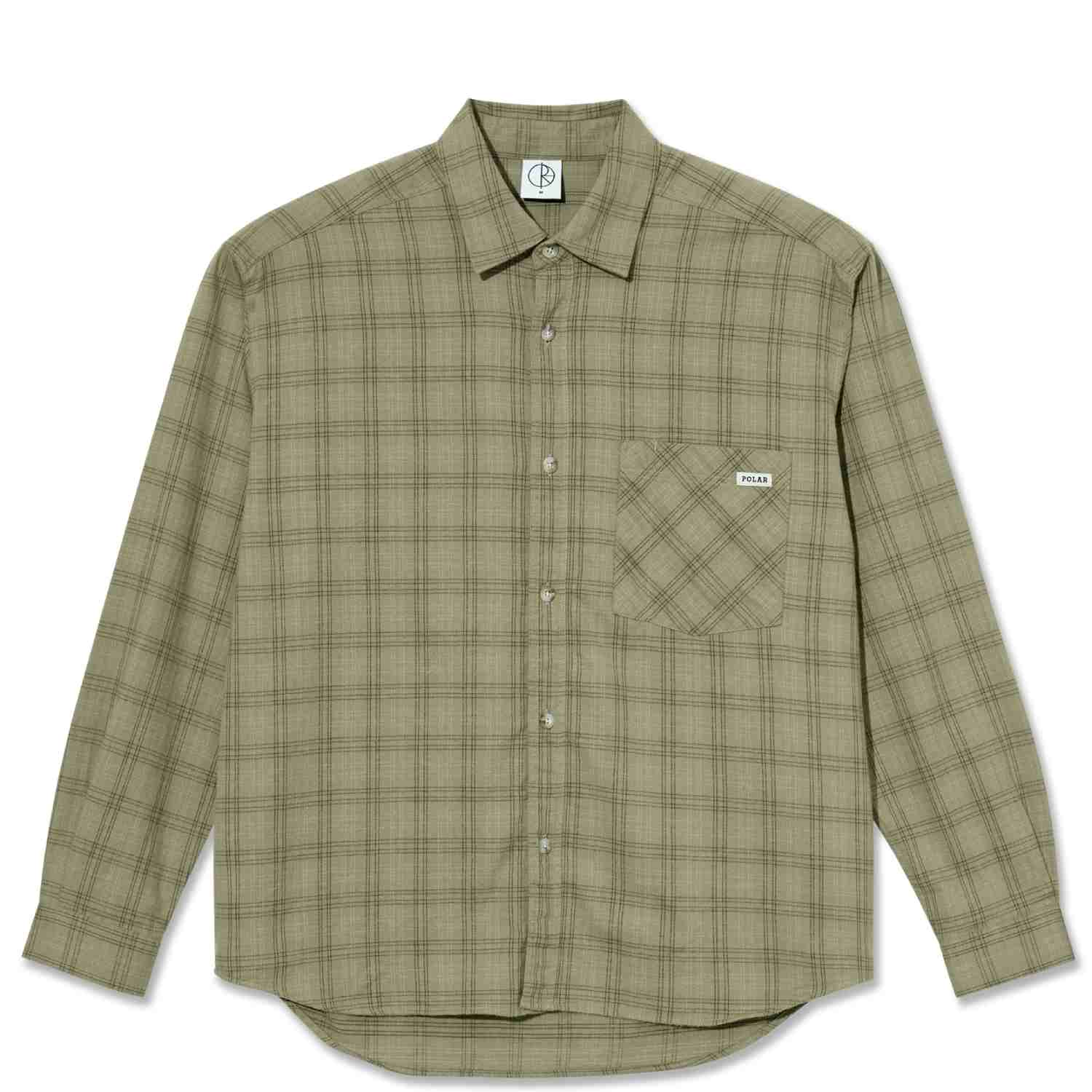 Polar - Mitchell LS Flannel Shirt - Green/Beige