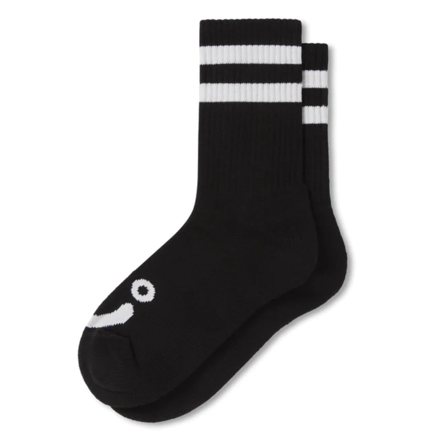 Polar - Happy Sad Rib Socks - Black