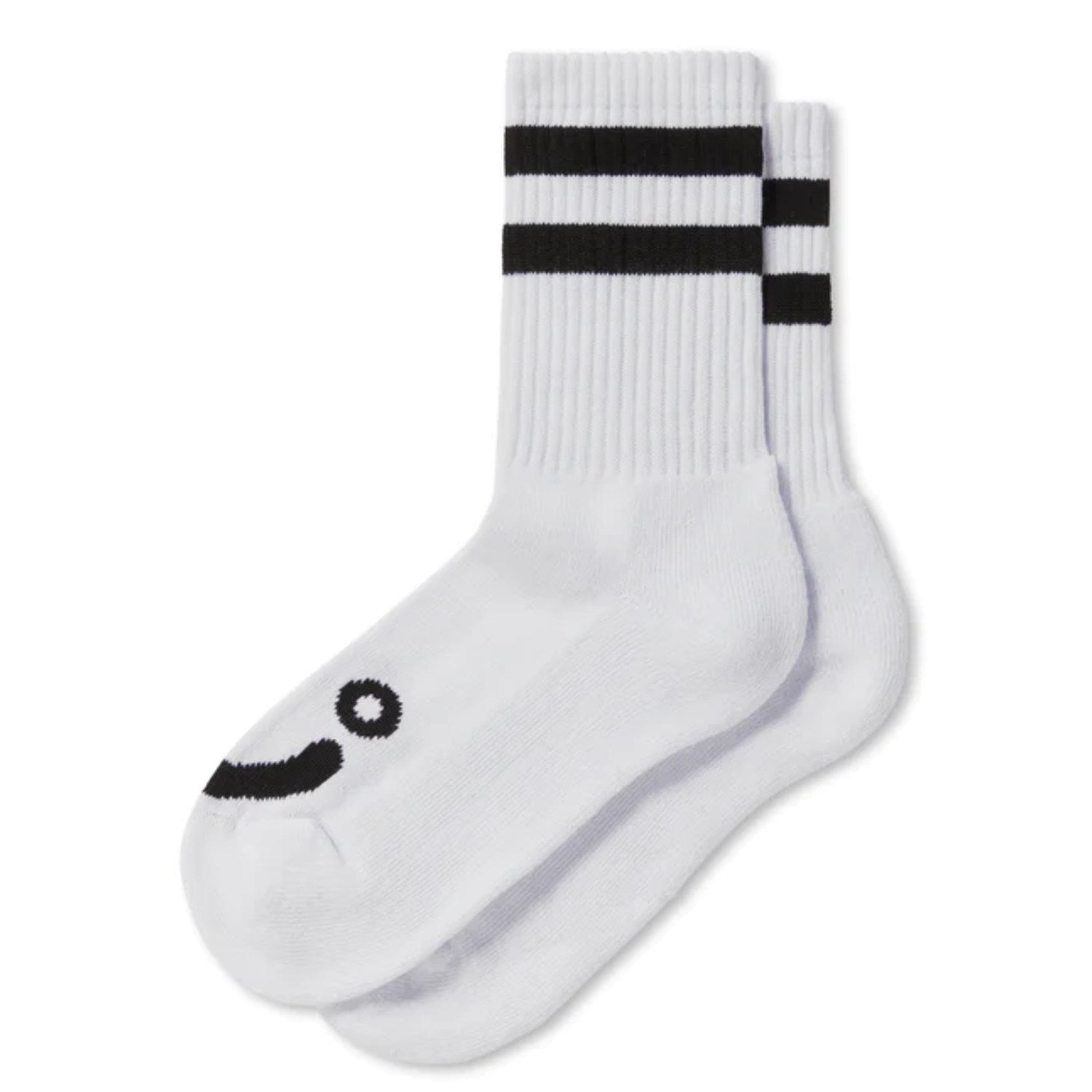 Polar - Happy Sad Rib Socks - White