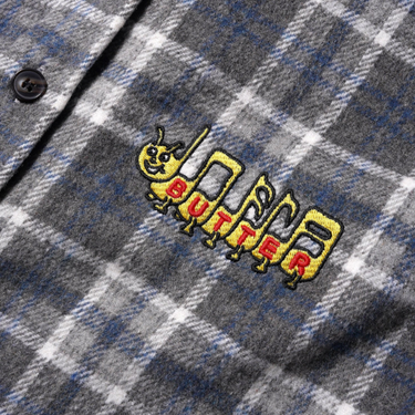 Butter Goods Caterpillar Flannel Shirt - Grey/Slate