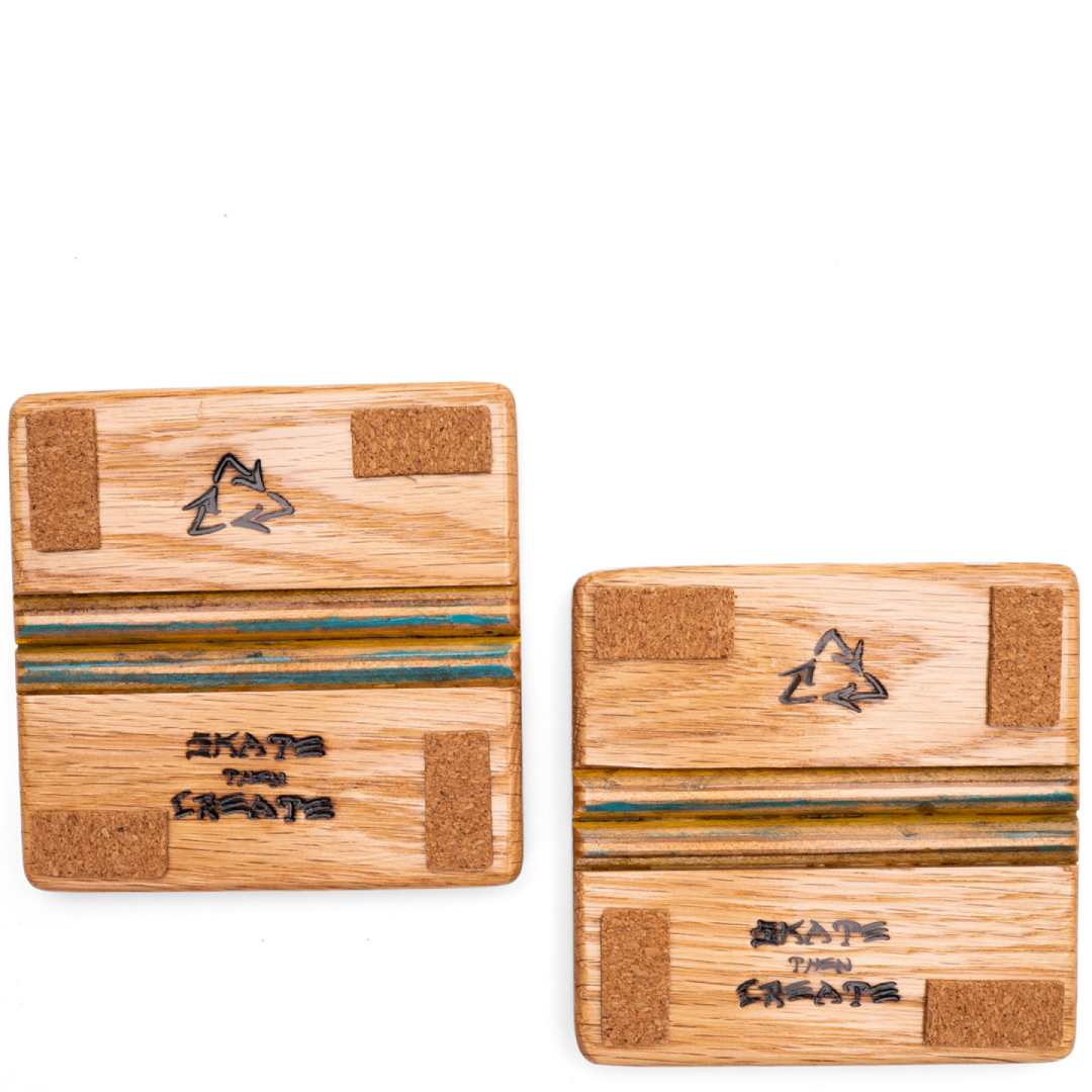 Skate Then Create Recycled Skateboard Coasters (Set of 2)