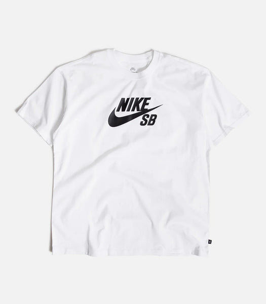Nike SB Logo Tee – White/Black (CV7539-100) – KCDC Skateshop