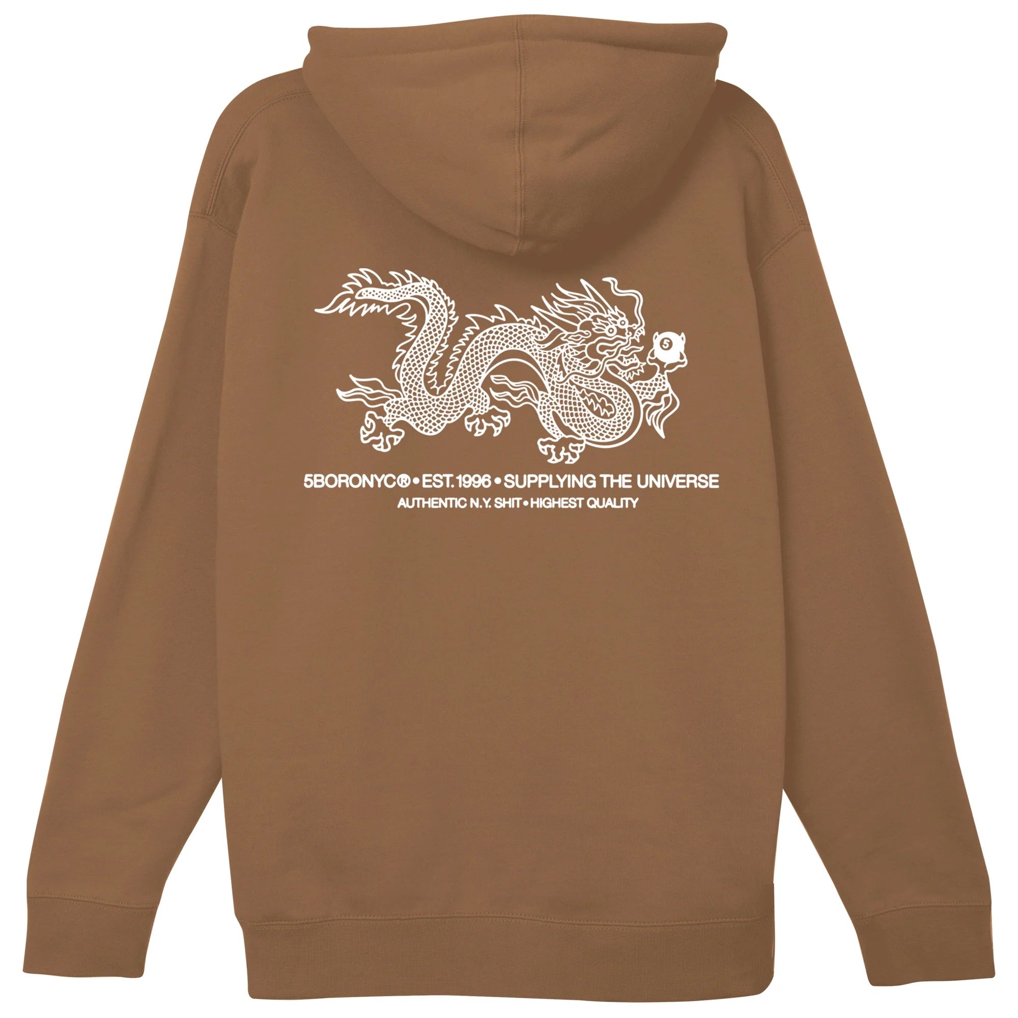 5Boro - Supply Dragon Hoody - Saddle Brown/White