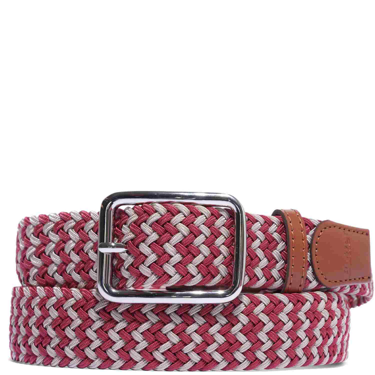 Butter Goods - Braided Belt - Natural/Red