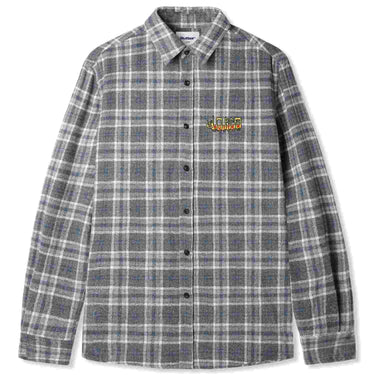 Butter Goods Caterpillar Flannel Shirt - Grey/Slate