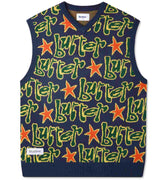 Butter Goods Star Knit Vest - Navy