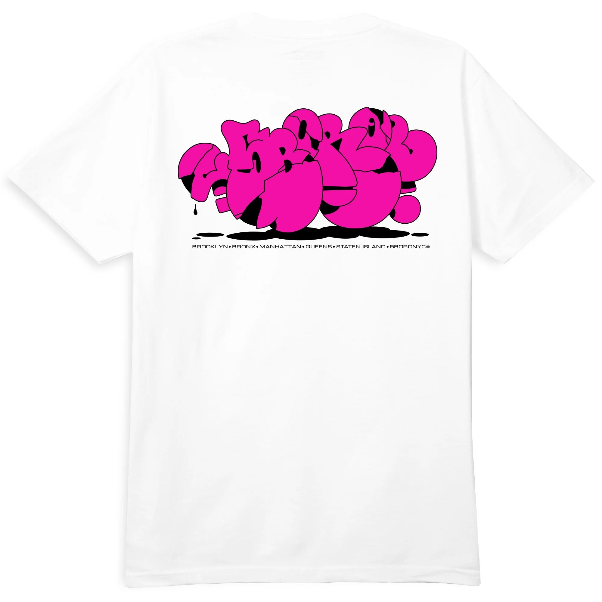 5Boro - SP-ONE Crackle Tee - White/Pink