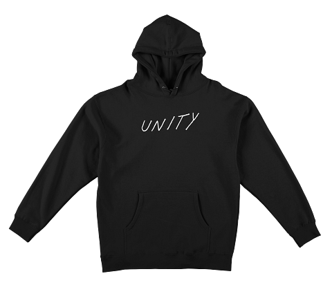 Unity Hood Logo Emb - Black/White