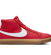 Nike SB - Zoom Blazer Mid - FJ1680-600 Red Leather Upper Gum Sole Skate Shoe