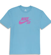 Nike SB - Men's Logo Skate Tee - CV7539-464 turquiose blue