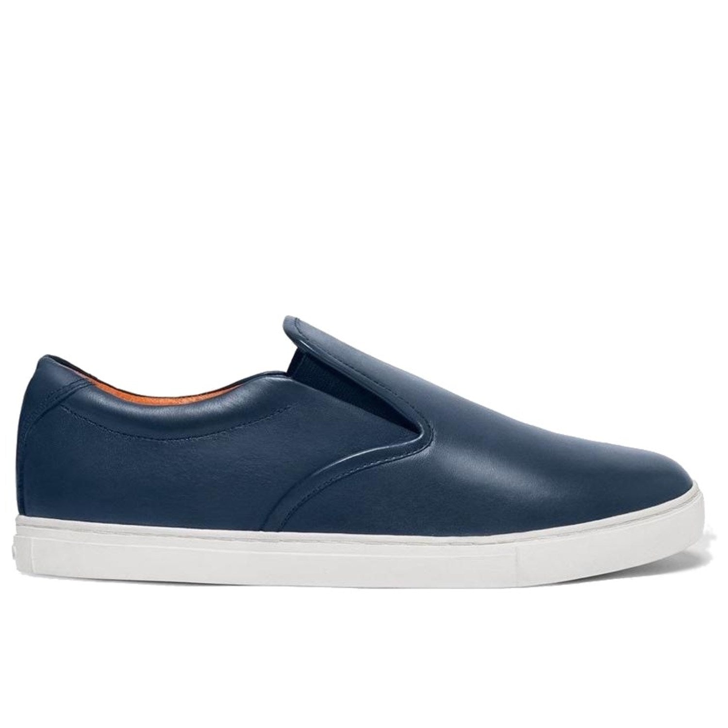 ONTO Reed -  navy Leather Slip On with white rubber sole