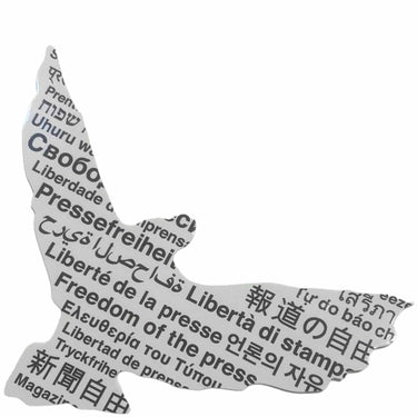 Sneeze Free Press Dove Sticker - Black/White