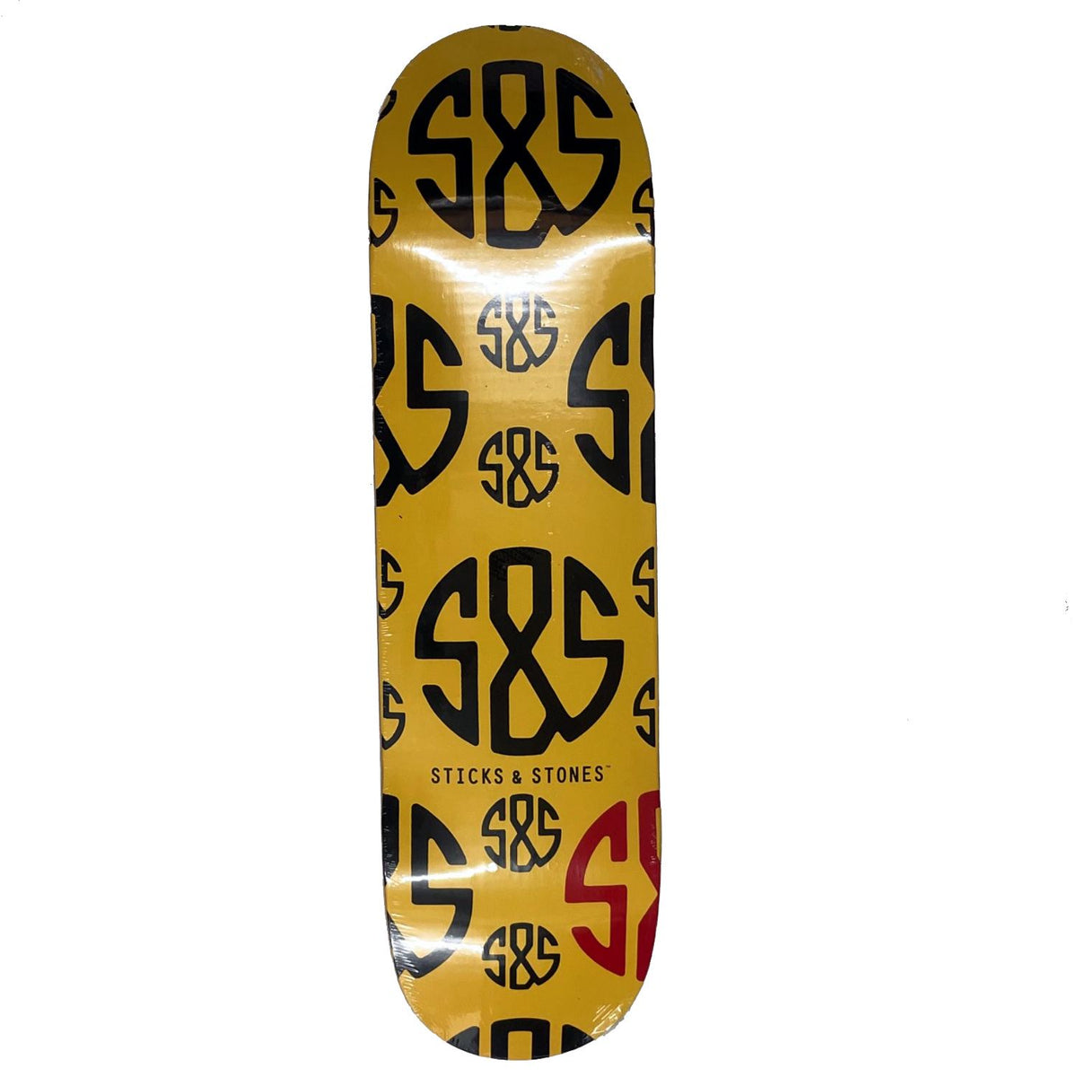 Sticks &amp; Stones Deck - Yogo Mini - 7.5 youth board yellow