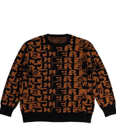 There Skateboards - Torn Jacquard Knit Sweater - Black/Red