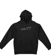 Unity - Embroidered Logo Hoodie - Black/White there skateboards