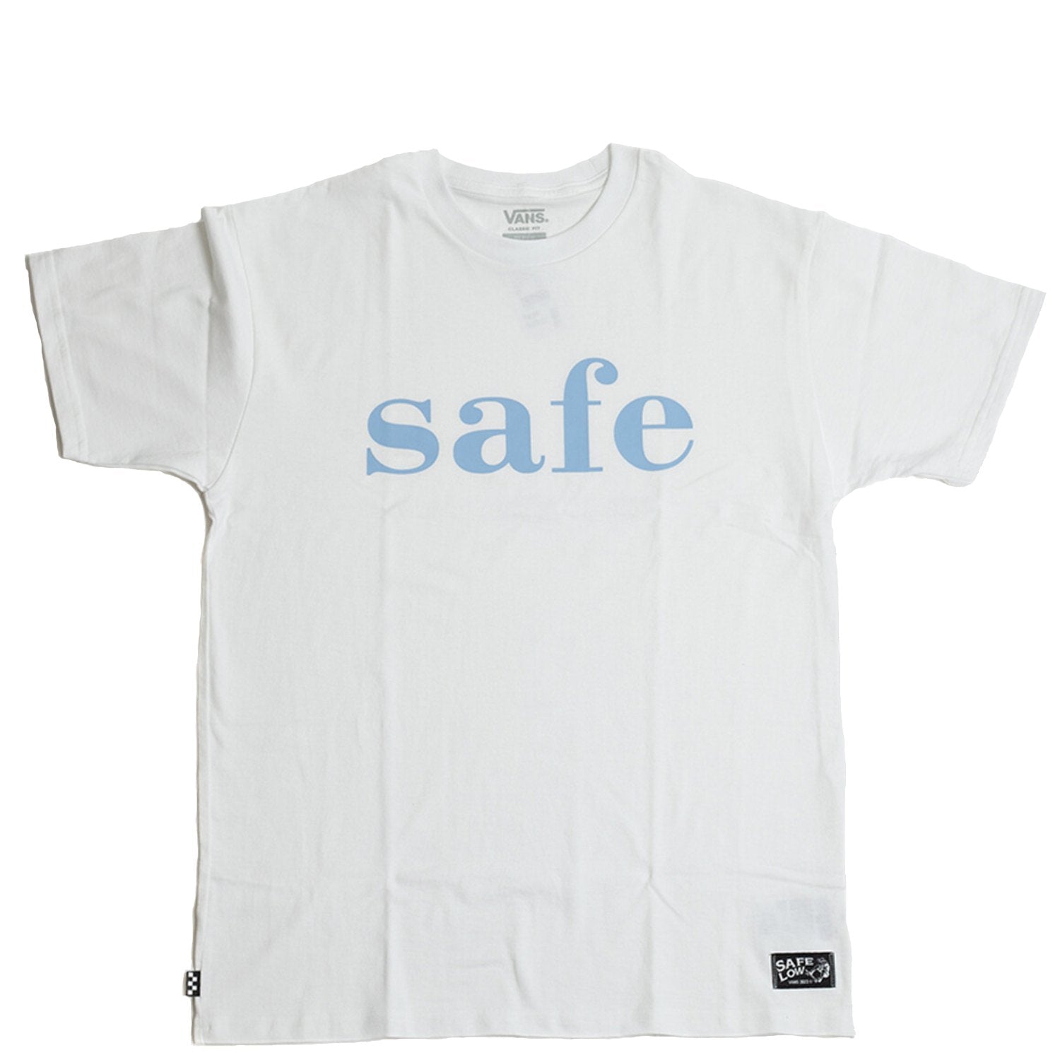 Vans - PALACE Safe Low Short-Sleeve Tee - White with Blue Letters