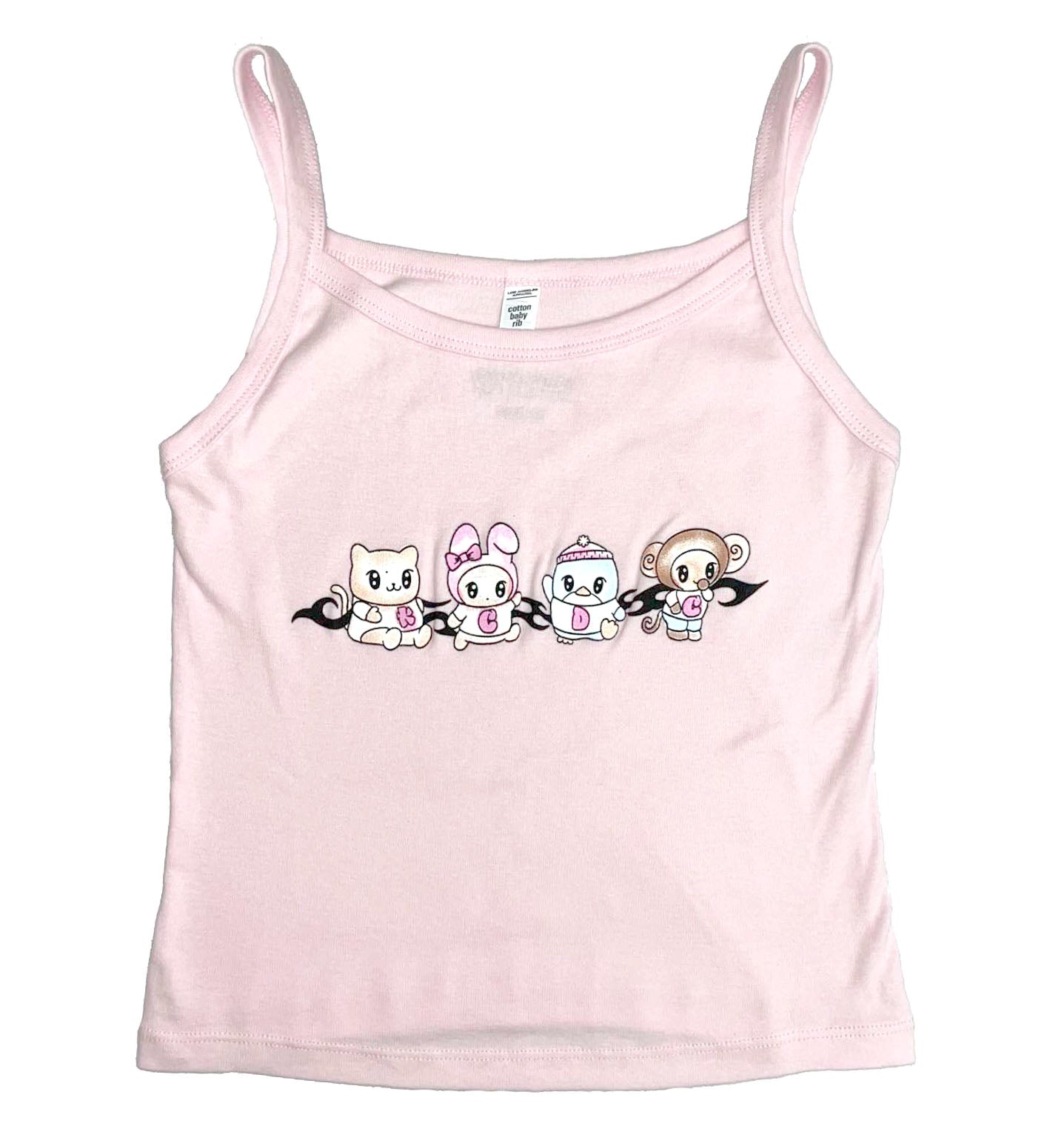 KCDC - Baby Rib Spaghetti Tank by Audrey - Light Pink