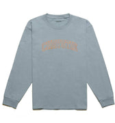 Chrystie Collegiate Logo Long Sleeve Shirt - Stone Blue