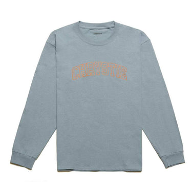 Chrystie Collegiate Logo Long Sleeve Shirt - Stone Blue