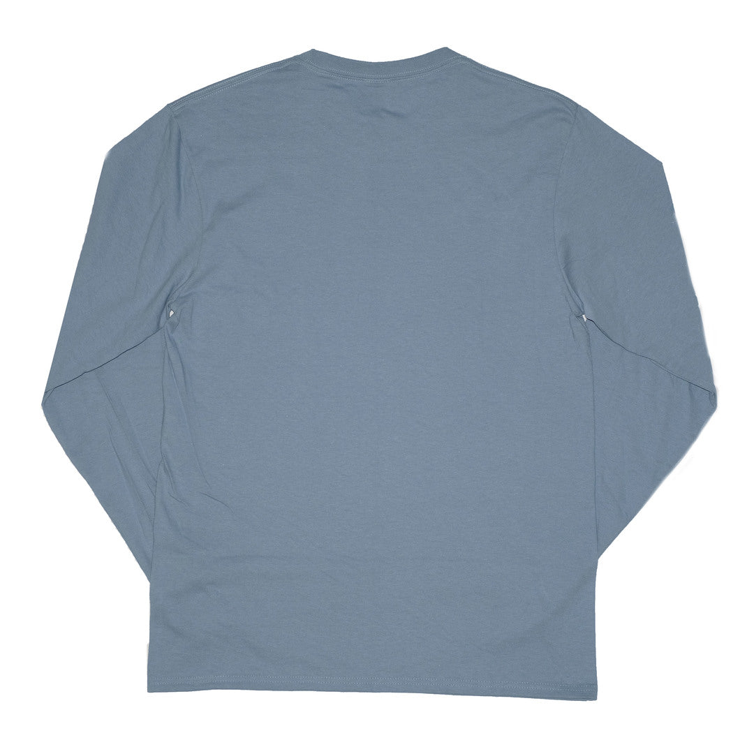 Chrystie Collegiate Logo Long Sleeve Shirt - Stone Blue