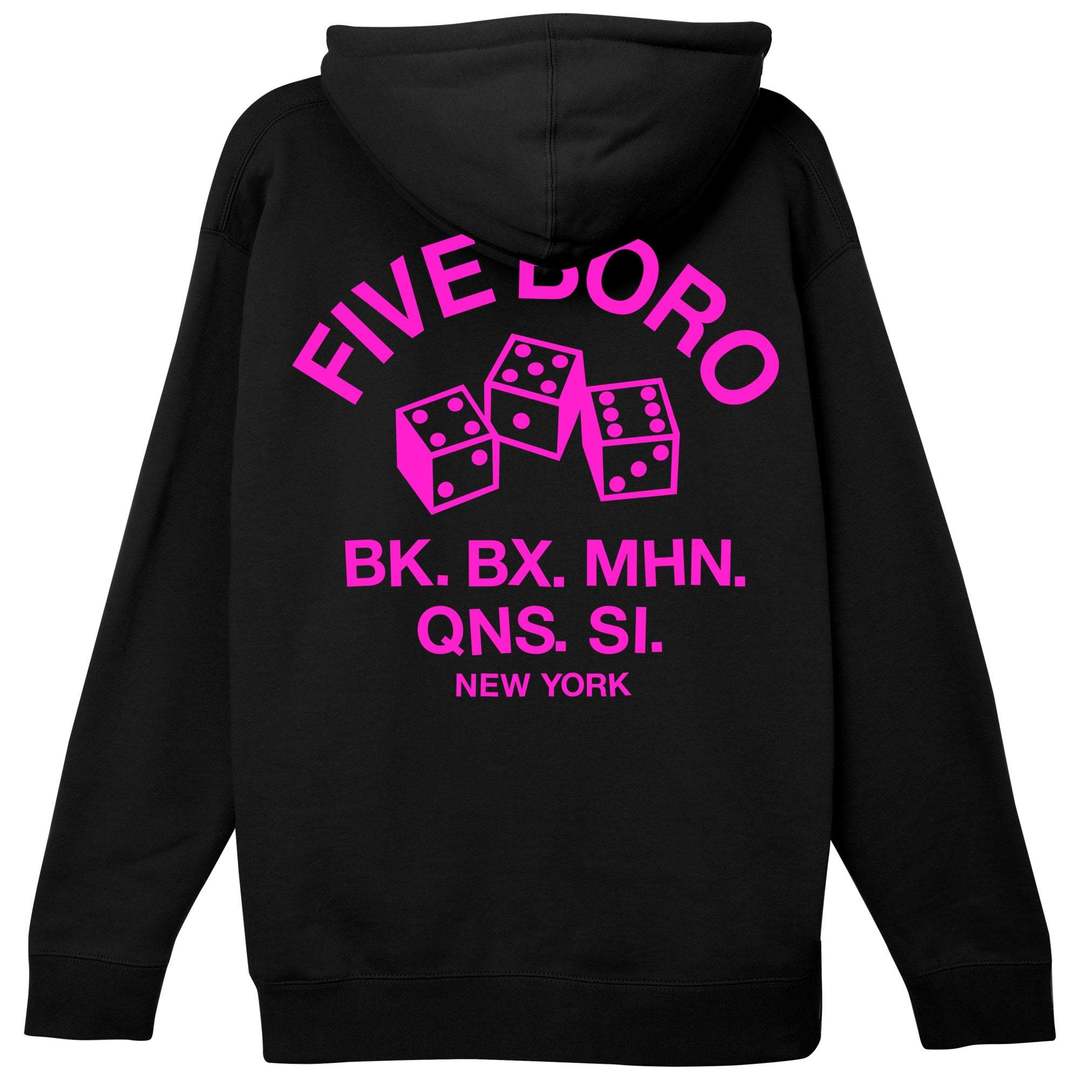 5Boro 4-5-6 Dice Hoodie - Black/Pink