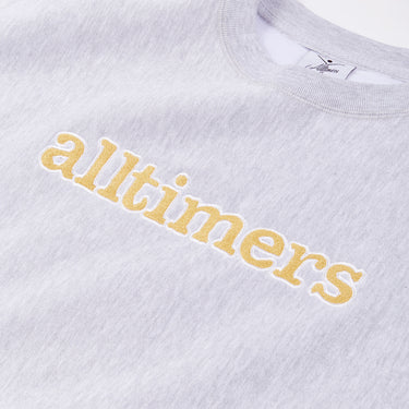 Alltimers Stamped Embroidered Heavyweight Crew - Heather Grey