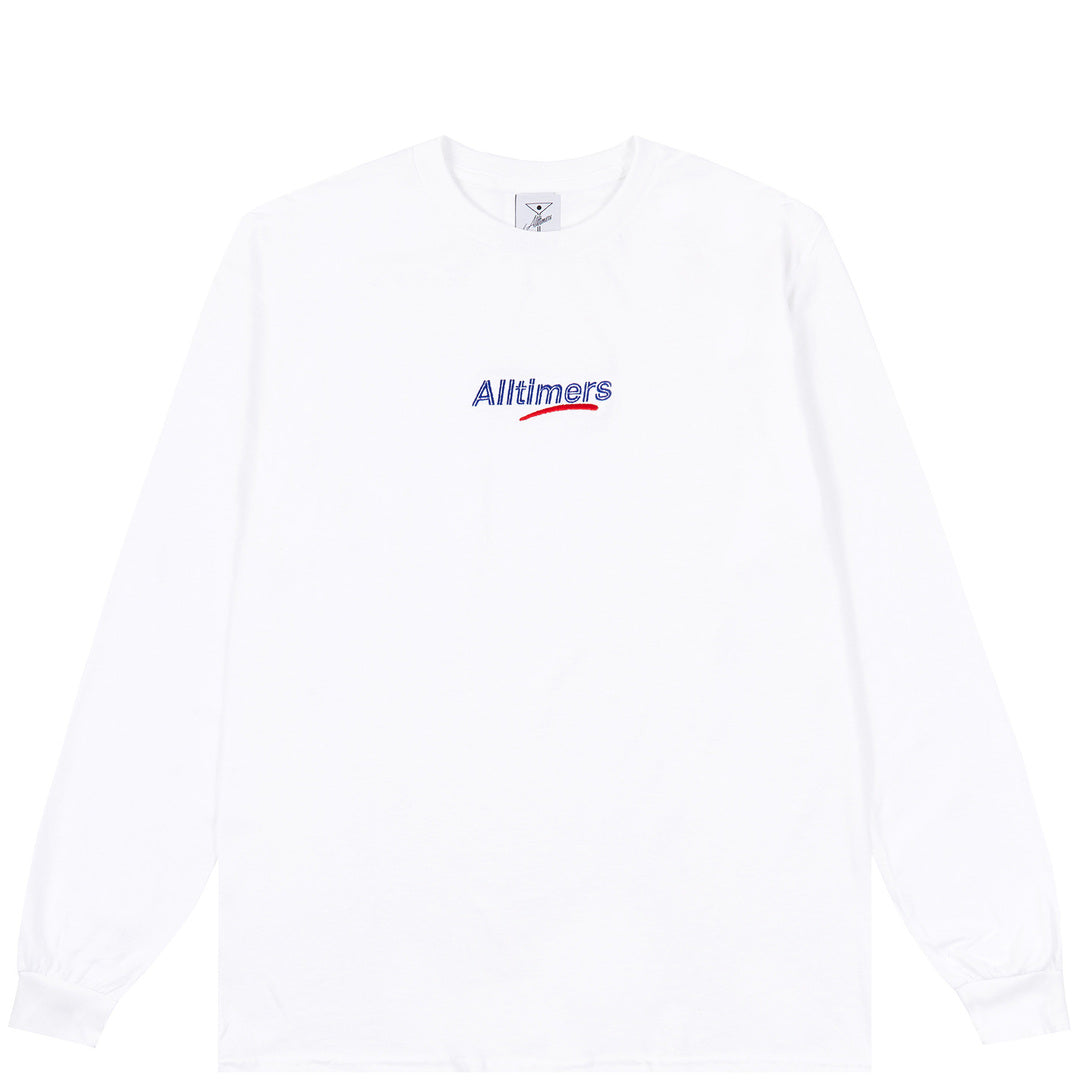 Alltimers Centered Estate Embroidered Long Sleeve White