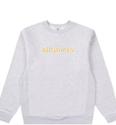 Alltimers Stamped Embroidered Heavyweight Crew - Heather Grey