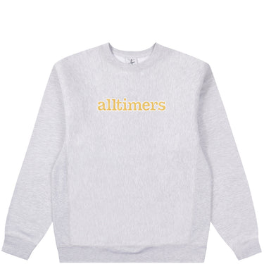 Alltimers Stamped Embroidered Heavyweight Crew - Heather Grey