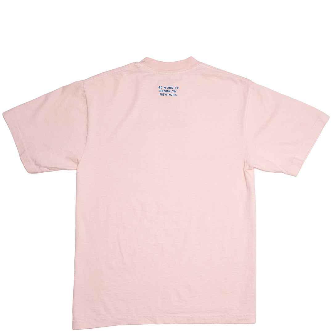 KCDC Shop Tee - Light Pink with Denim Blue &amp; White