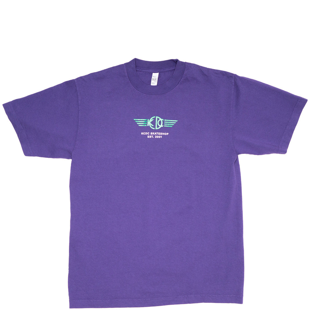 KCDC Shop Tee - Purple with Kelly Green & White
